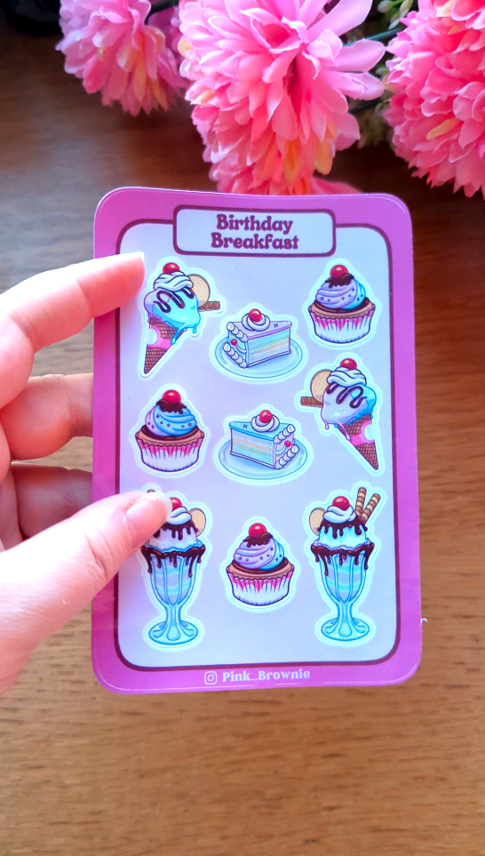 Birthday Breakfast - Sticker Sheet