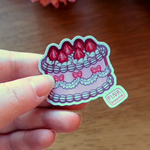 Strawberry Cake - Sticker